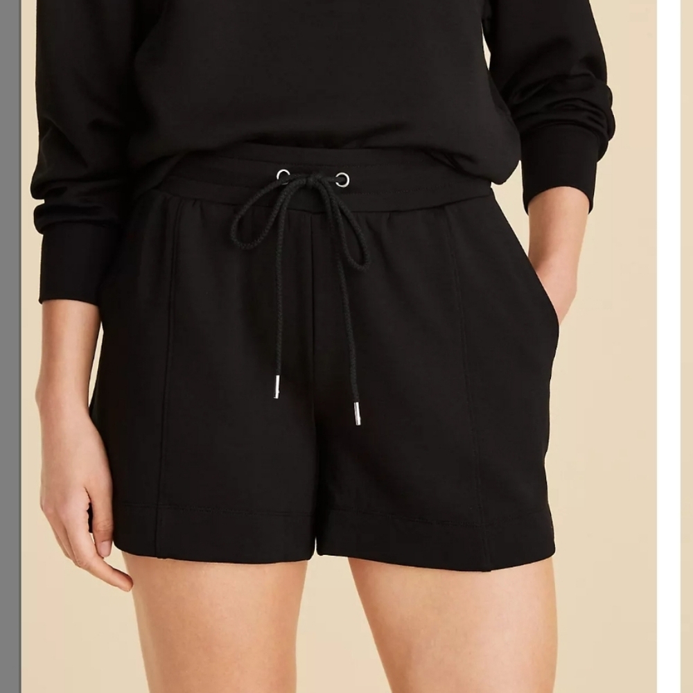 Lou & Grey Seamed Scubasoft Drawstring Shorts - Women Size S - NWT